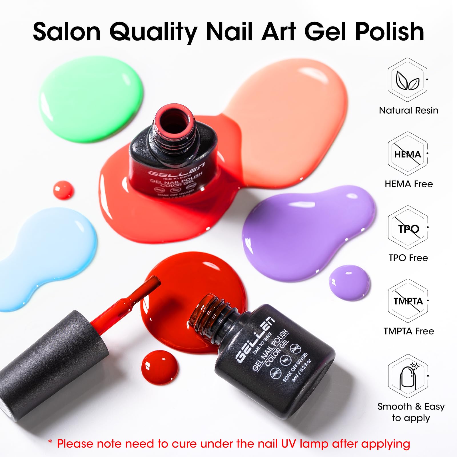GELLEN capa base, adherencia fuerte para uñas