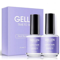 GELLEN cinta látex uñas, barrera secado rápido para diseño limpio.