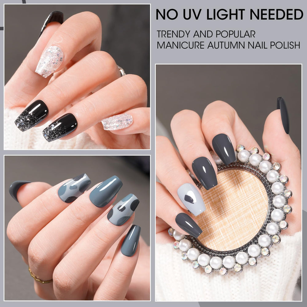 Esmalte GELLEN gris carbón para profundidad en diseños.