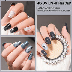 Esmalte GELLEN gris carbón para profundidad en diseños.