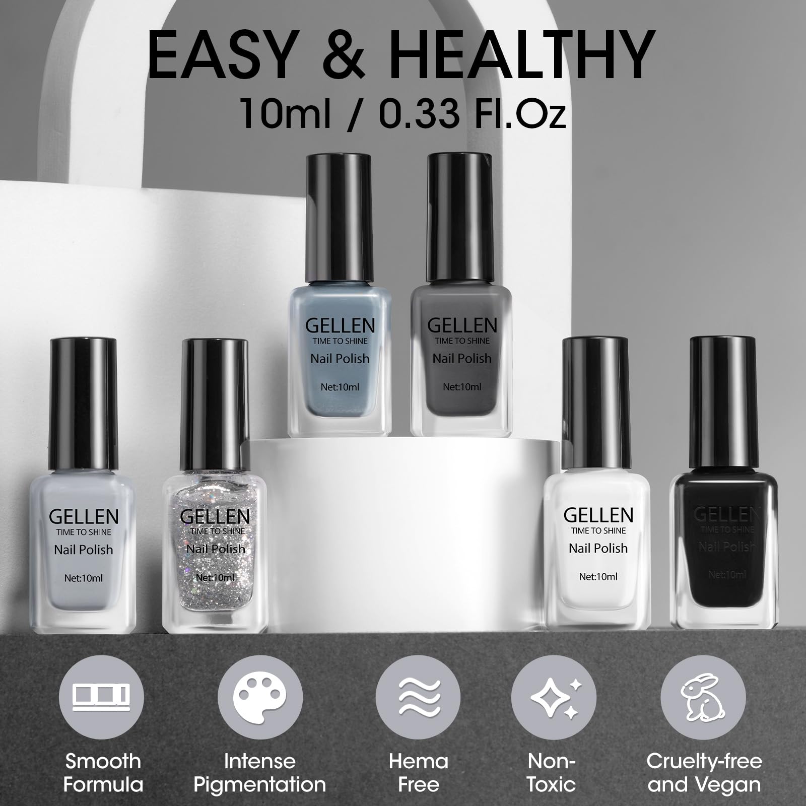 Esmalte GELLEN gris pizarra para combinaciones modernas.