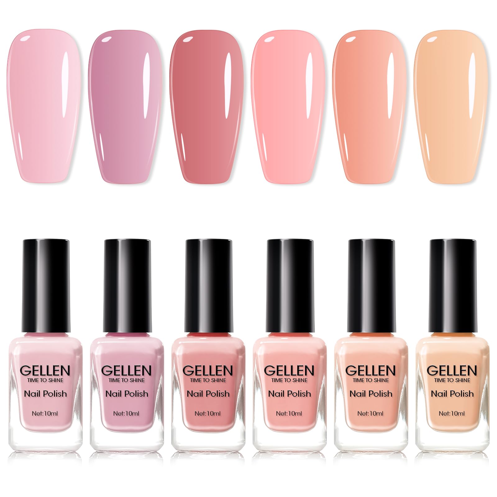 GELLEN Esmalte nude set color 01 para un acabado natural y secado rápido