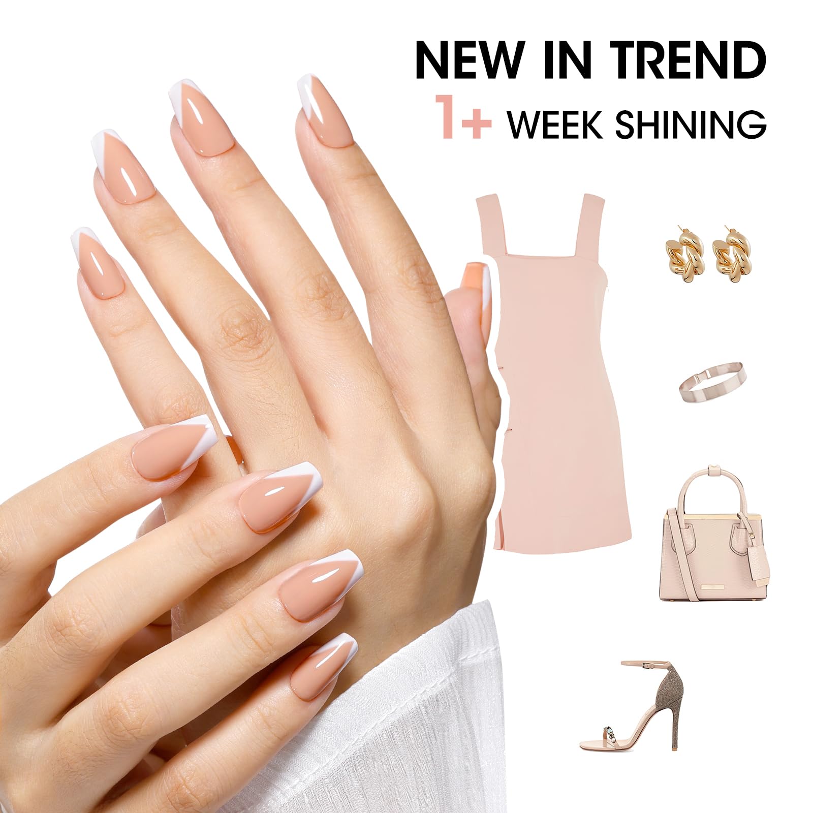 GELLEN Esmalte nude set color 04 para color sólido y rápido secado