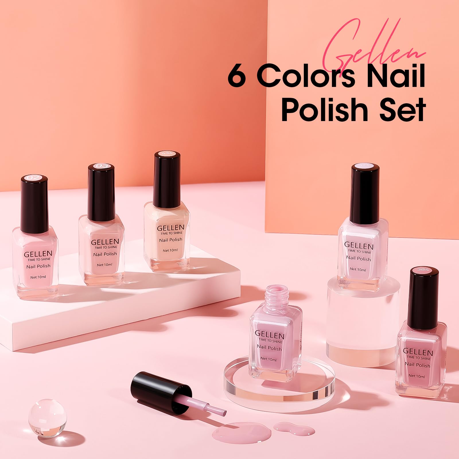 GELLEN Esmalte nude set color 05 para uñas con brillo suave