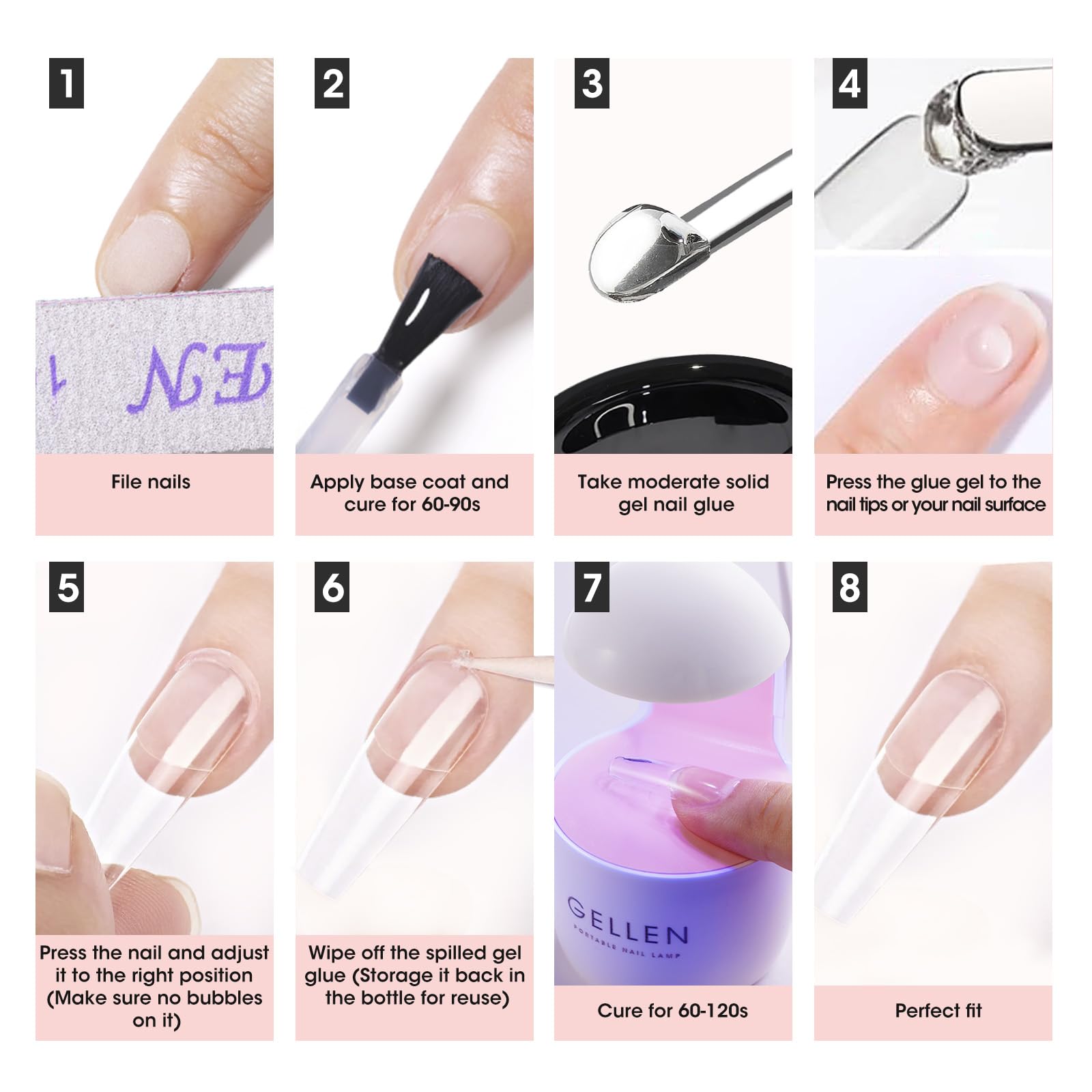Gellen ingredientes naturales con olor suave, seguro para uñas y piel.