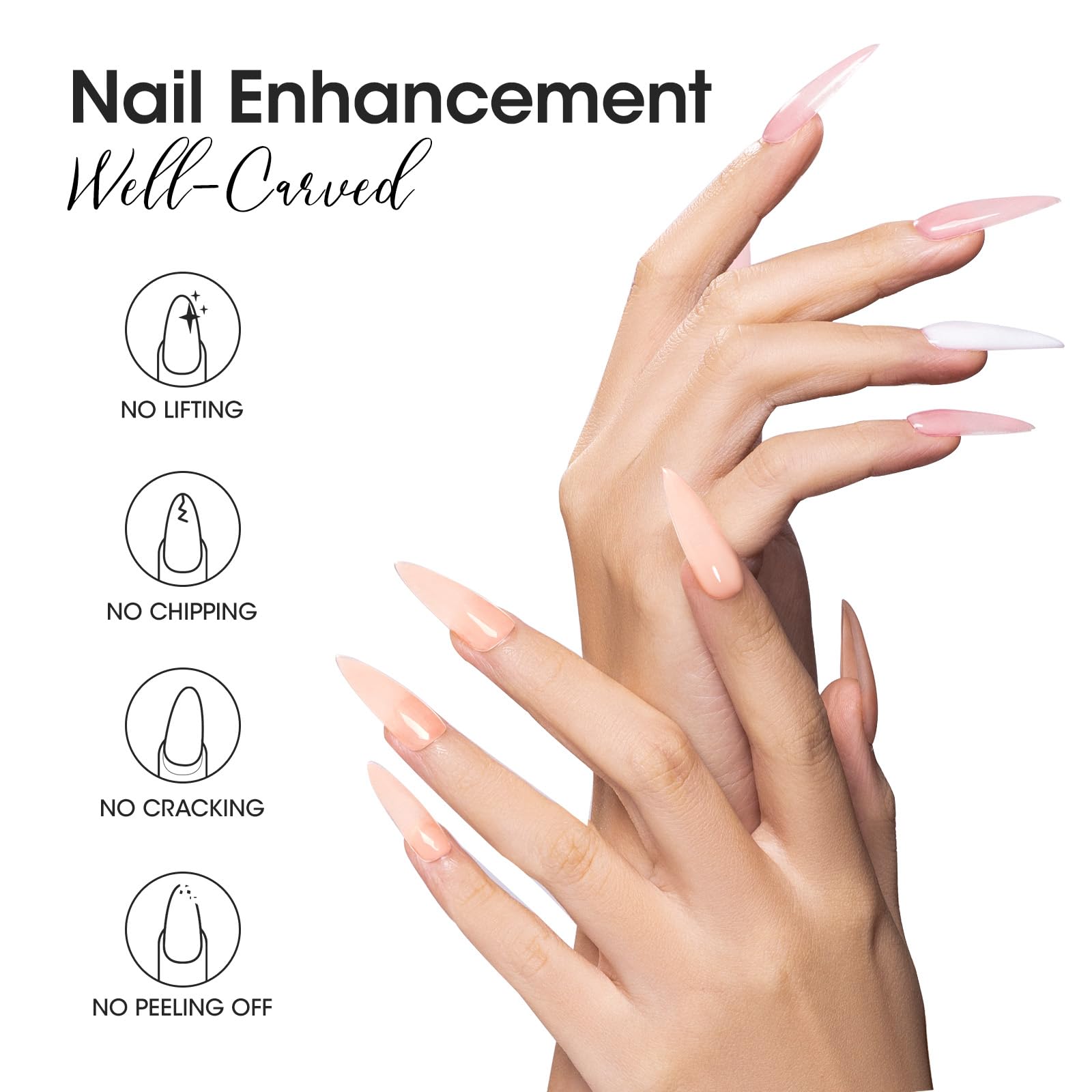 GELLEN Kit color rosado suave, perfecto para un acabado natural.