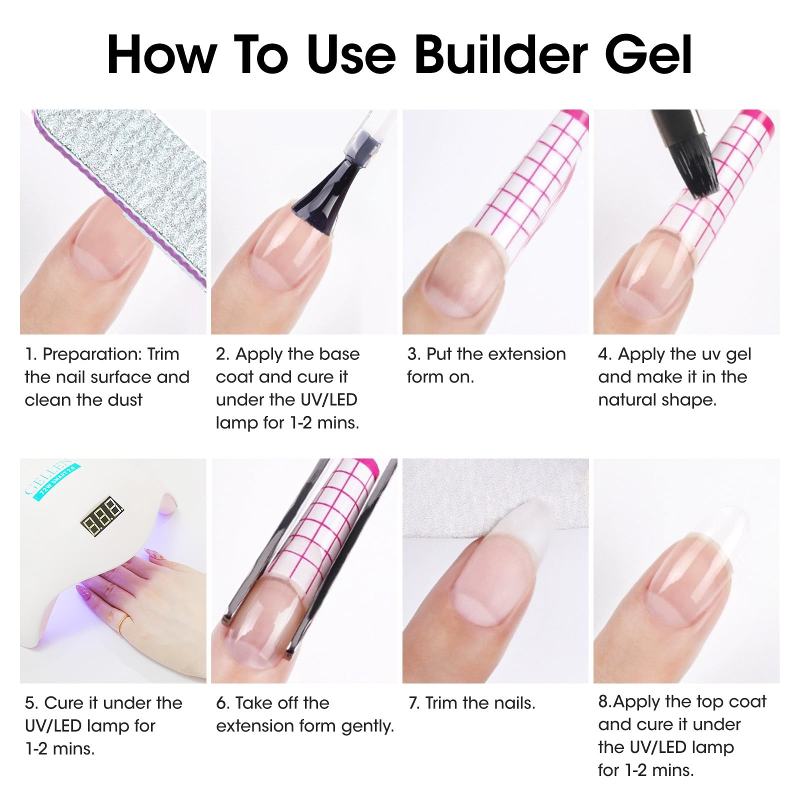 GELLEN Kit textura flexible facilita diseños prolongados y detallados.
