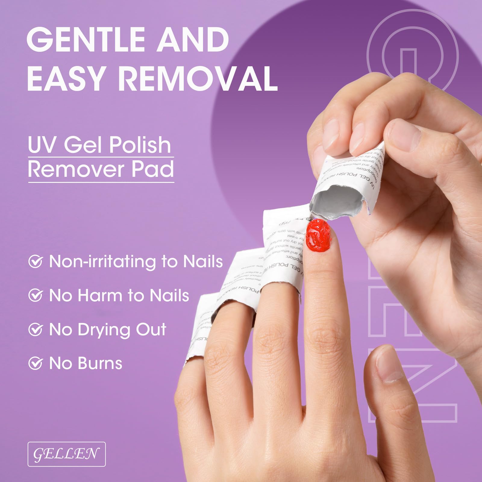 GELLEN kit remover esmalte 2 en 1 para salón y casa