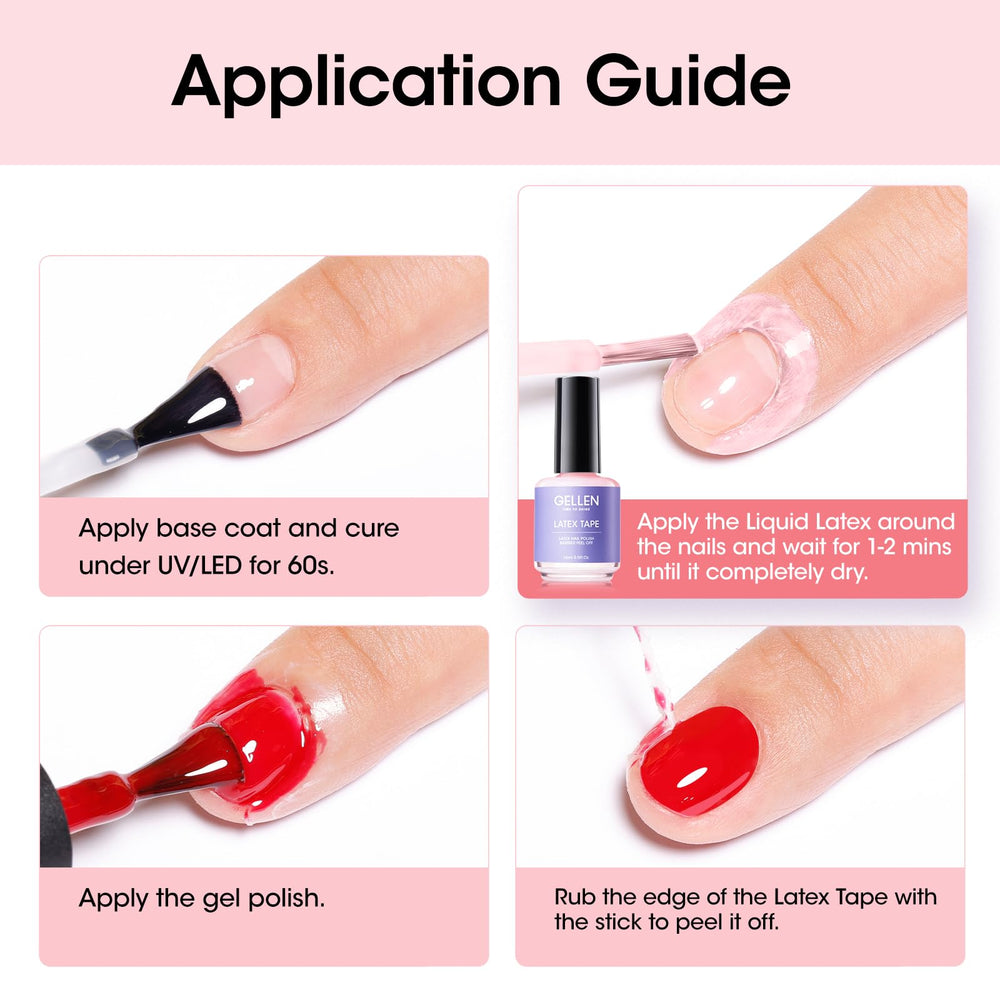 Protección clara de la cutícula de GELLEN, manicura más limpia.