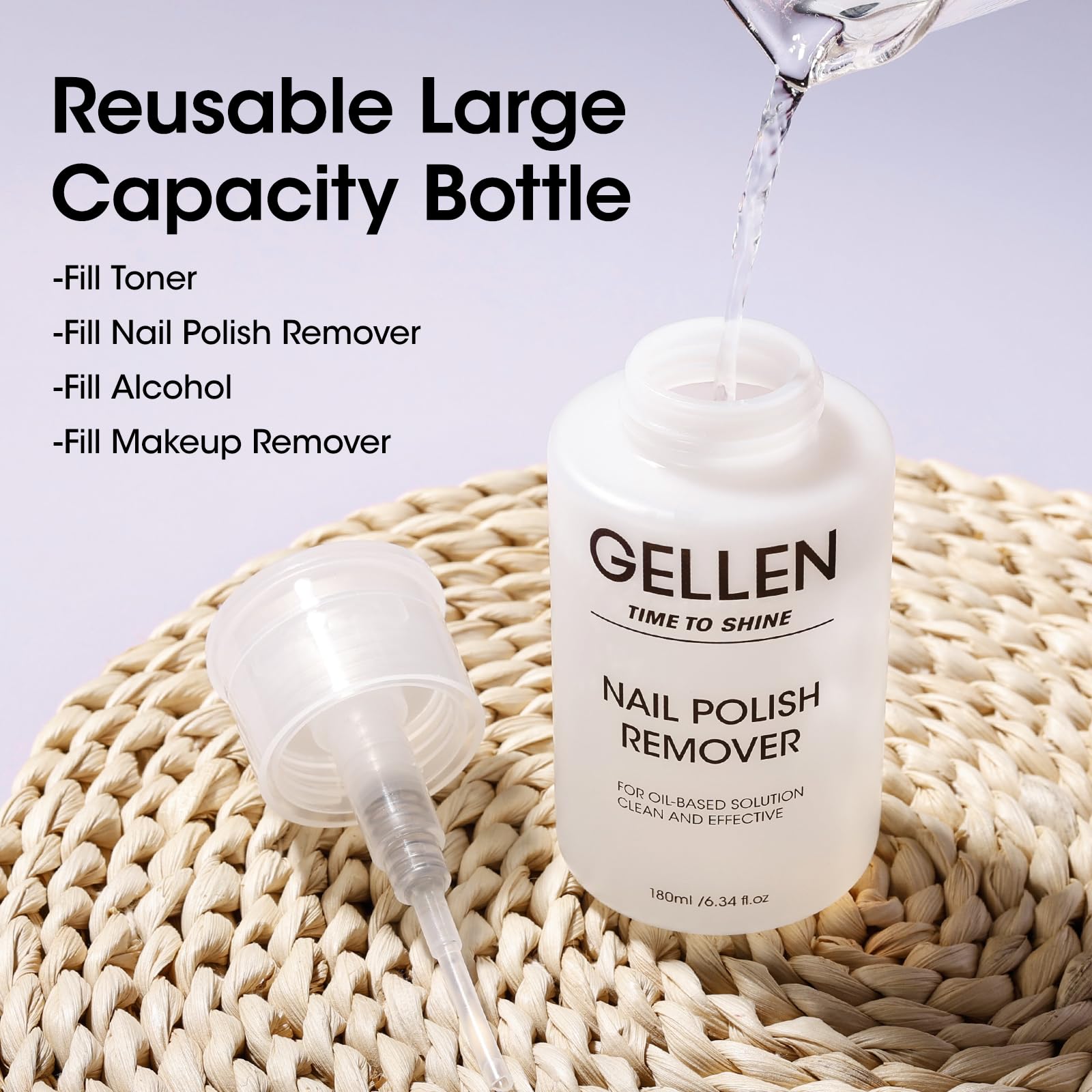 GELLEN light scent enhances comfort during polish removal.