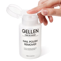 GELLEN nail polish remover bottle with pump for easy, mess-free use.
