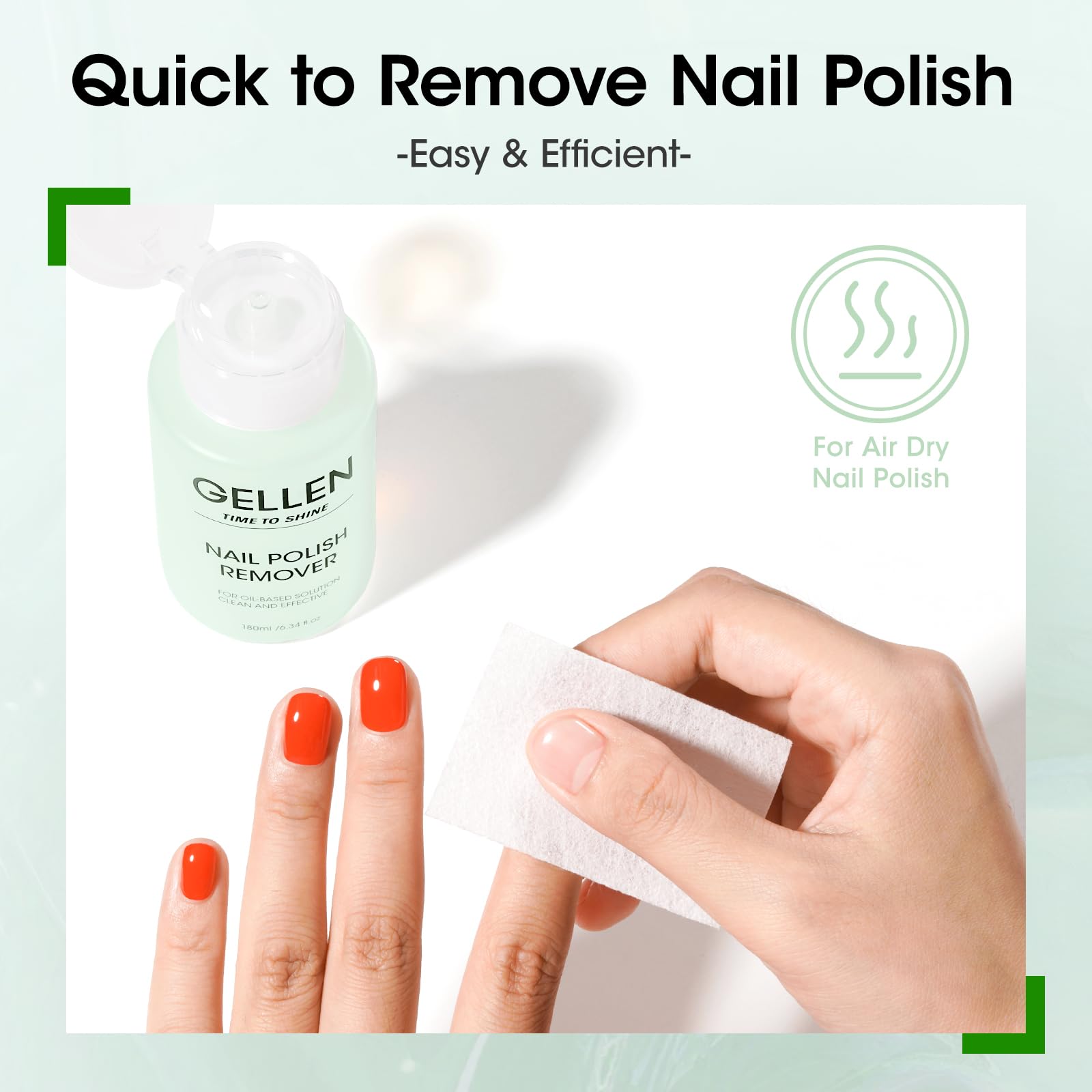 Gellen Jasmine-scented remover adds a pleasant fragrance during use.