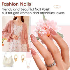 GELLEN soft nude for French manicure with clean, precise lines.