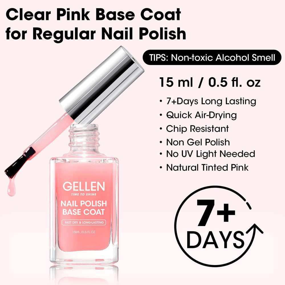 GELLEN nail strengthener pink bottle shows 4-in-1 formula support.