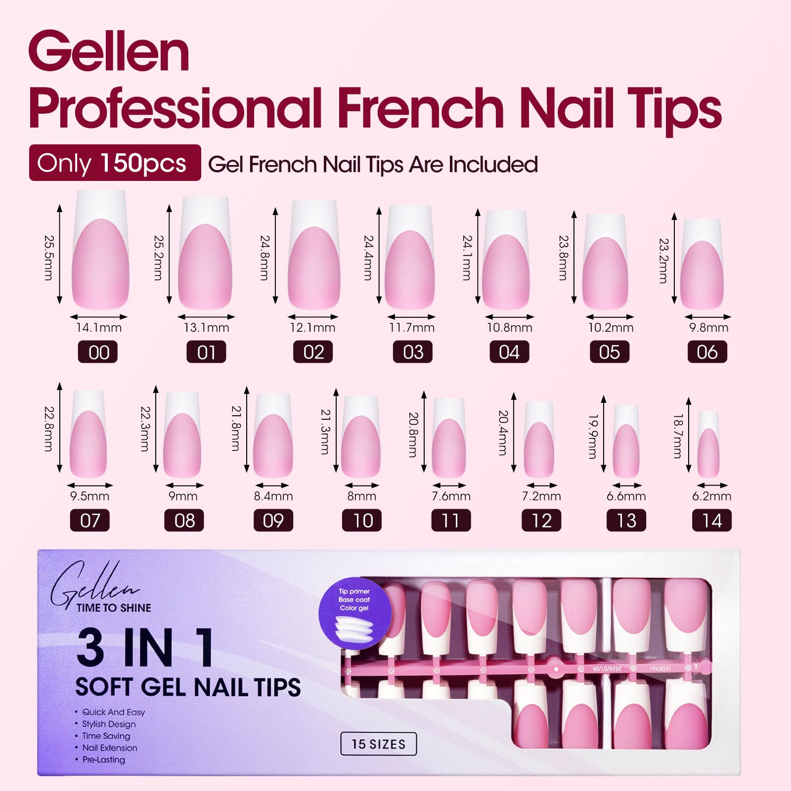 Gellen 150-piece set enables artful nail designs and customization.