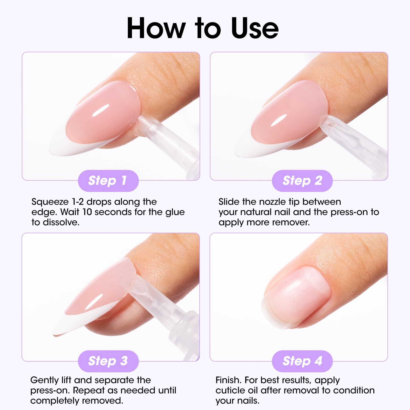 Not for light-cured gel polish—usage guidelines with GELLEN remover.