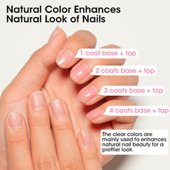 GELLEN pale pink nail swatch demonstrates natural color blend.