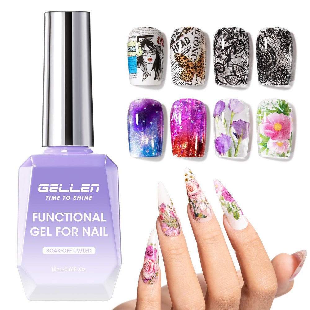 GELLEN adhesivo para láminas en uñas, fijación rápida, sin burbujas