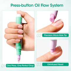 GELLEN Porous Ceramic Tip prevents spills while applying oil.