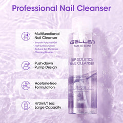 GELLEN preparación de uñas elimina aceites y residuos para mejor adherencia.