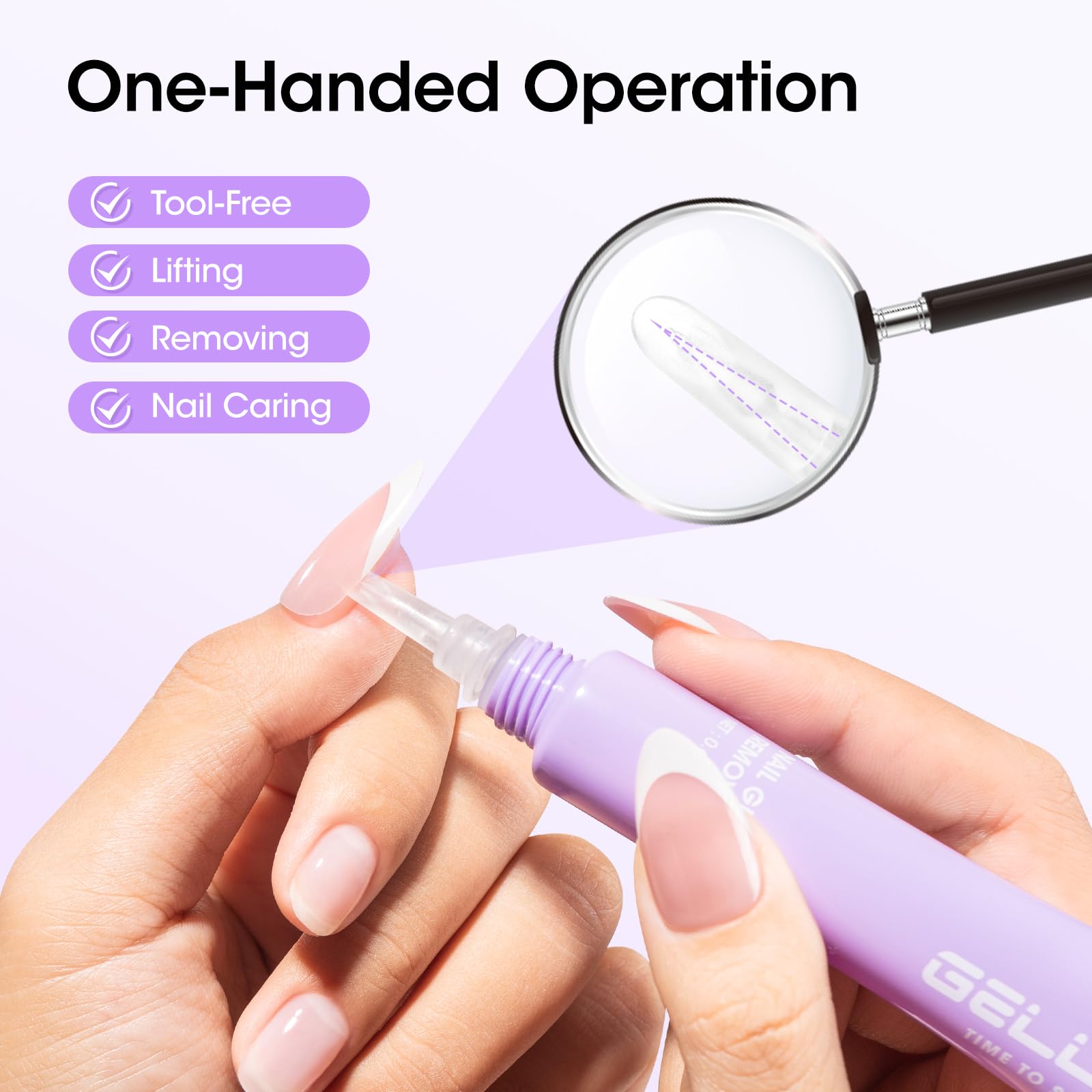 Press-on nails lifted quickly with salon-like removal at home.