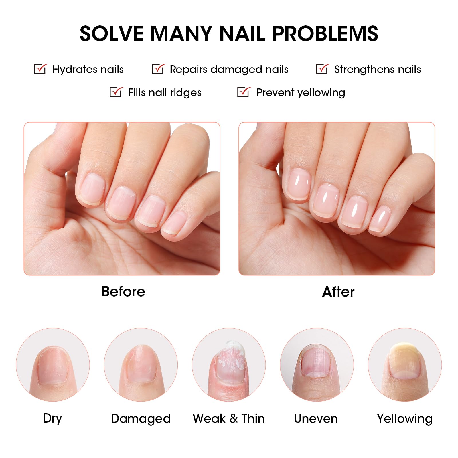 GELLEN Protein-boost strengthens nails during daily tasks and improves break resistance.