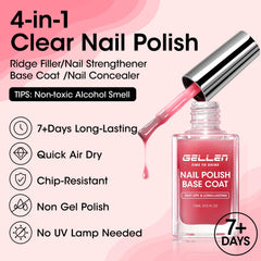 GELLEN Relleno de surcos en uñas: suaviza irregularidades y superficie lisa.