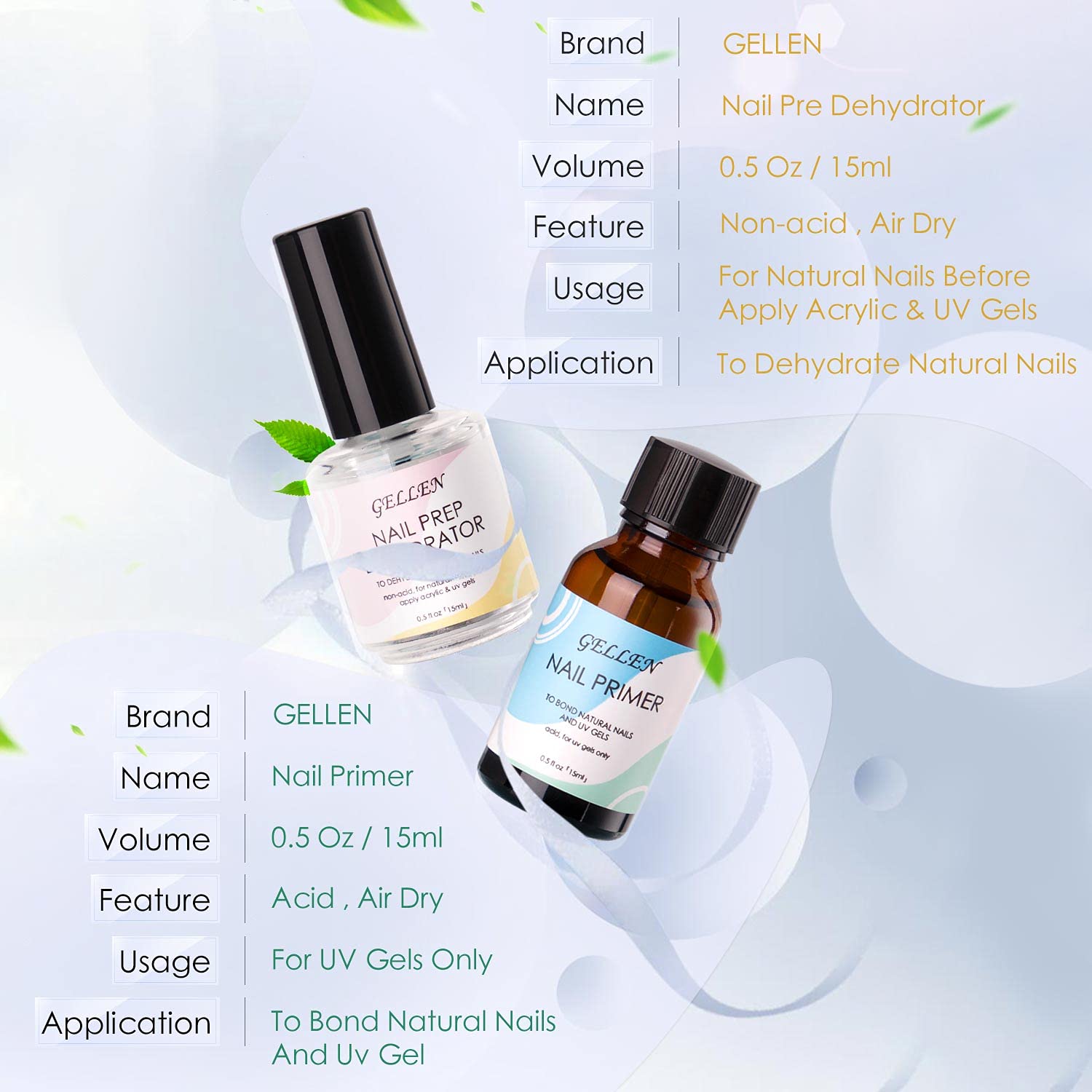 GELLEN Salon and home-use compatible for versatile nail prep.