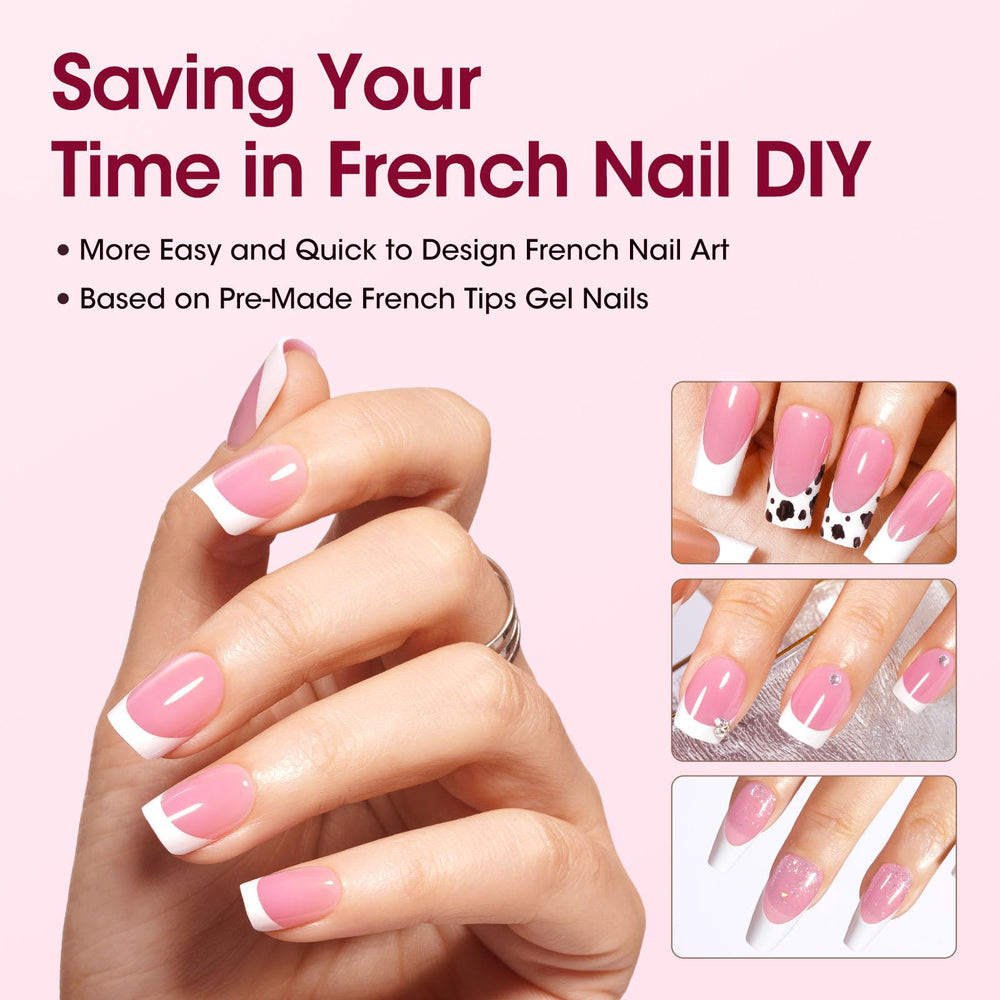 GELLEN short square nails with thickened front edge for durability