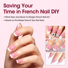 GELLEN short square nails with thickened front edge for durability