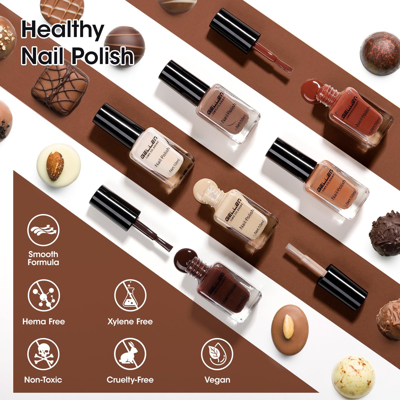 GELLEN 10-free formula offers a non-toxic nail option.