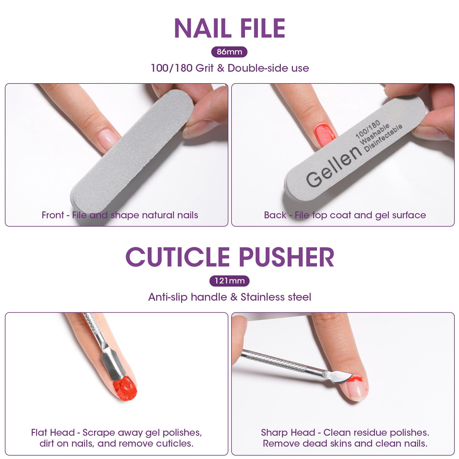 GELLEN uso salón casa remover esmalte y gel fácilmente