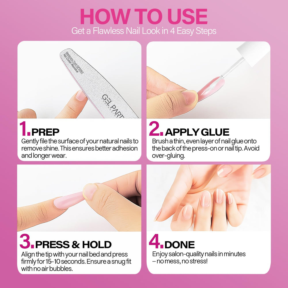 Gel PARTY: compatible con acrílicos y tips para versatilidad total.
