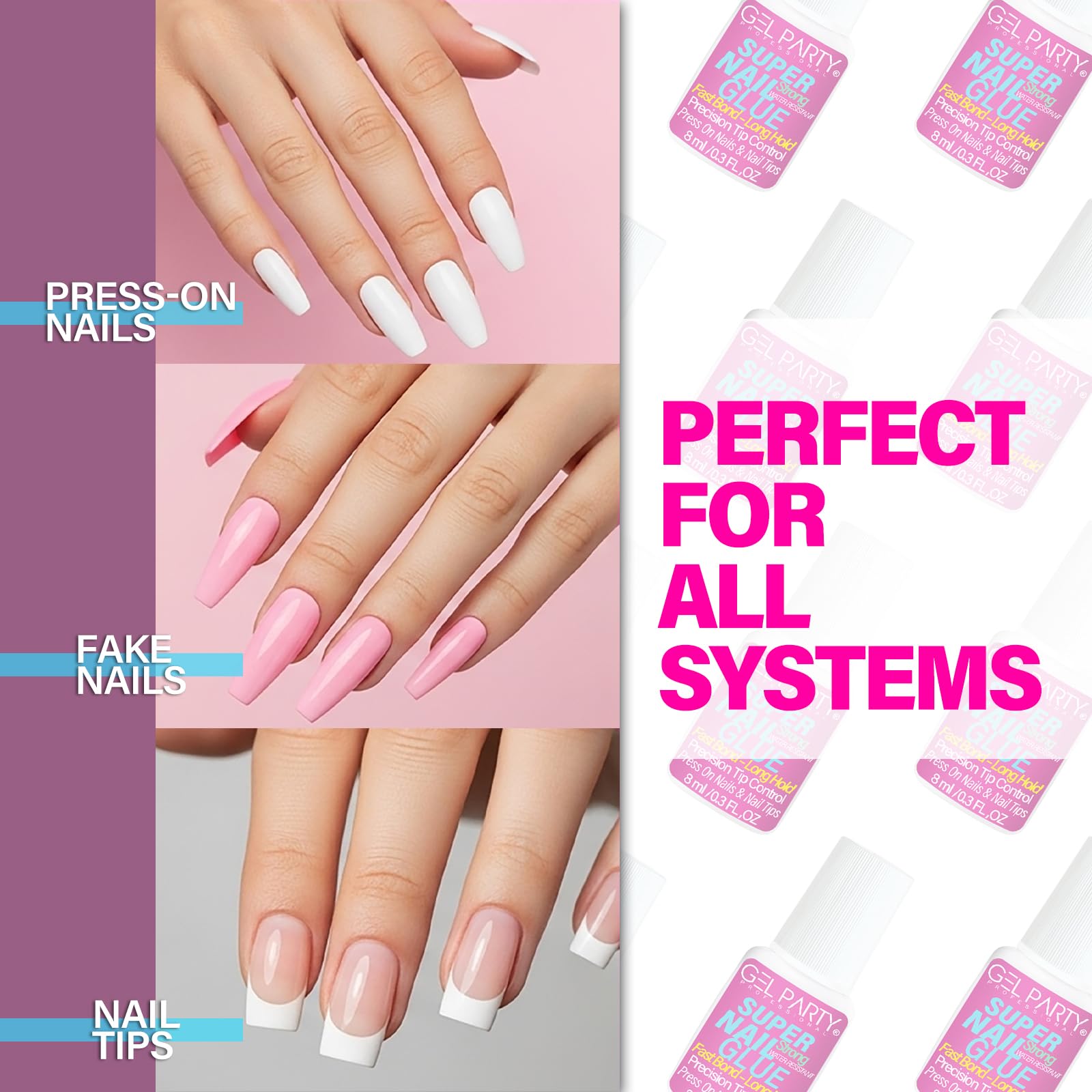 Gel PARTY: envase portátil de 8 ml para retoques.