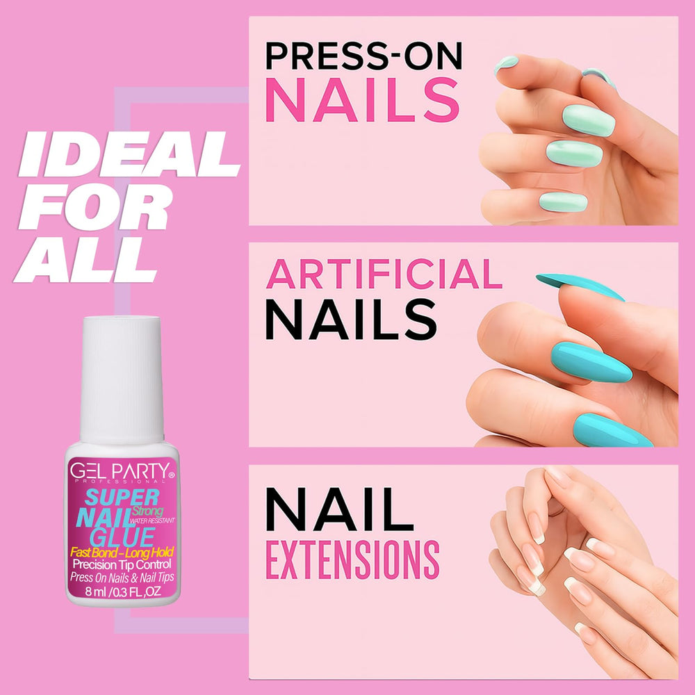 Gel PARTY: reparación rápida de uñas con sellado inmediato.