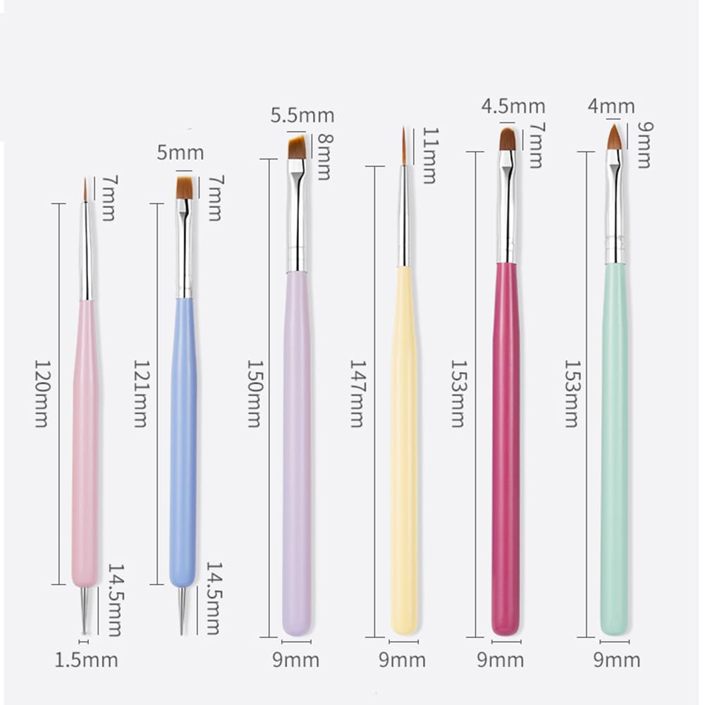 GEMBITYFUL line brushes provide clean 6mm and 10mm lines.
