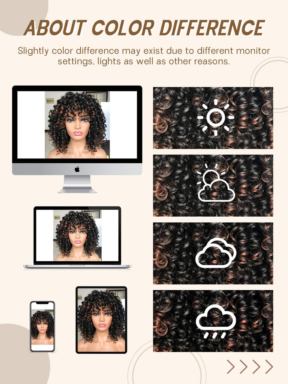 GEMBON Curly Afro Wig bangs styling options and comfortable wear.