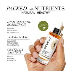 Gemelle bakuchiol plant-based retinol alternative supports renewed texture.