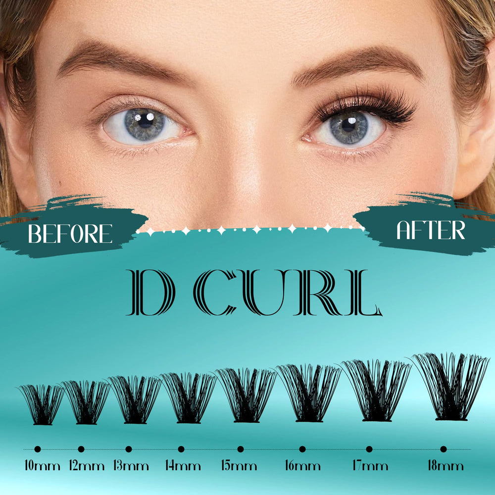 GEMERRY cluster lash strip with adhesive seal close-up.