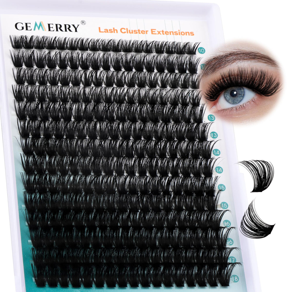GEMERRY Lash Clusters 280-piece tray for versatile at-home looks