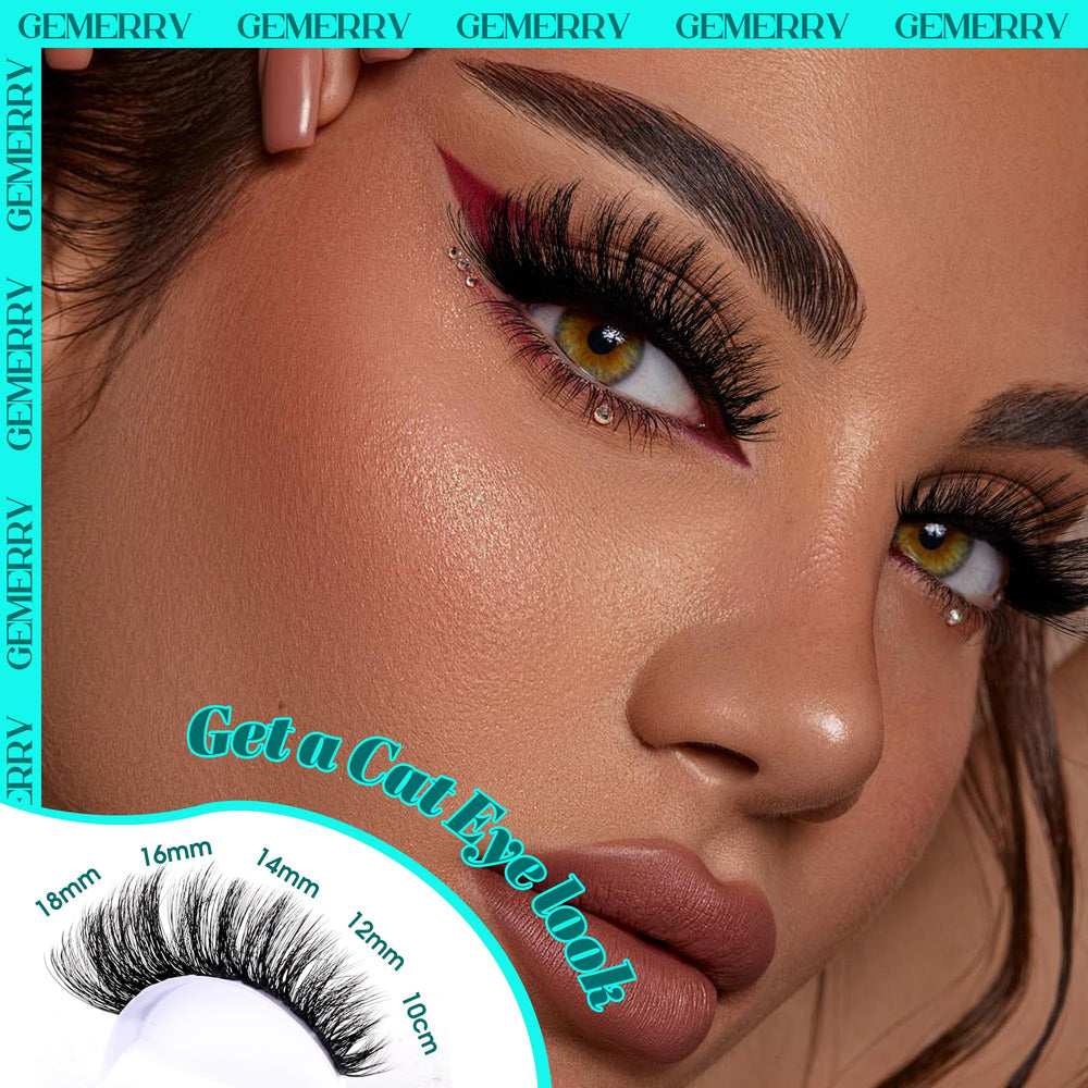 GEMERRY soft, lightweight cluster lashes for all-day comfort