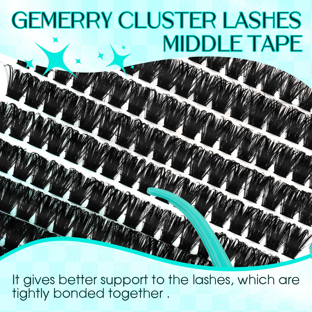 GEMERRY soft, lightweight, cruelty-free lash clusters for all-day comfort.
