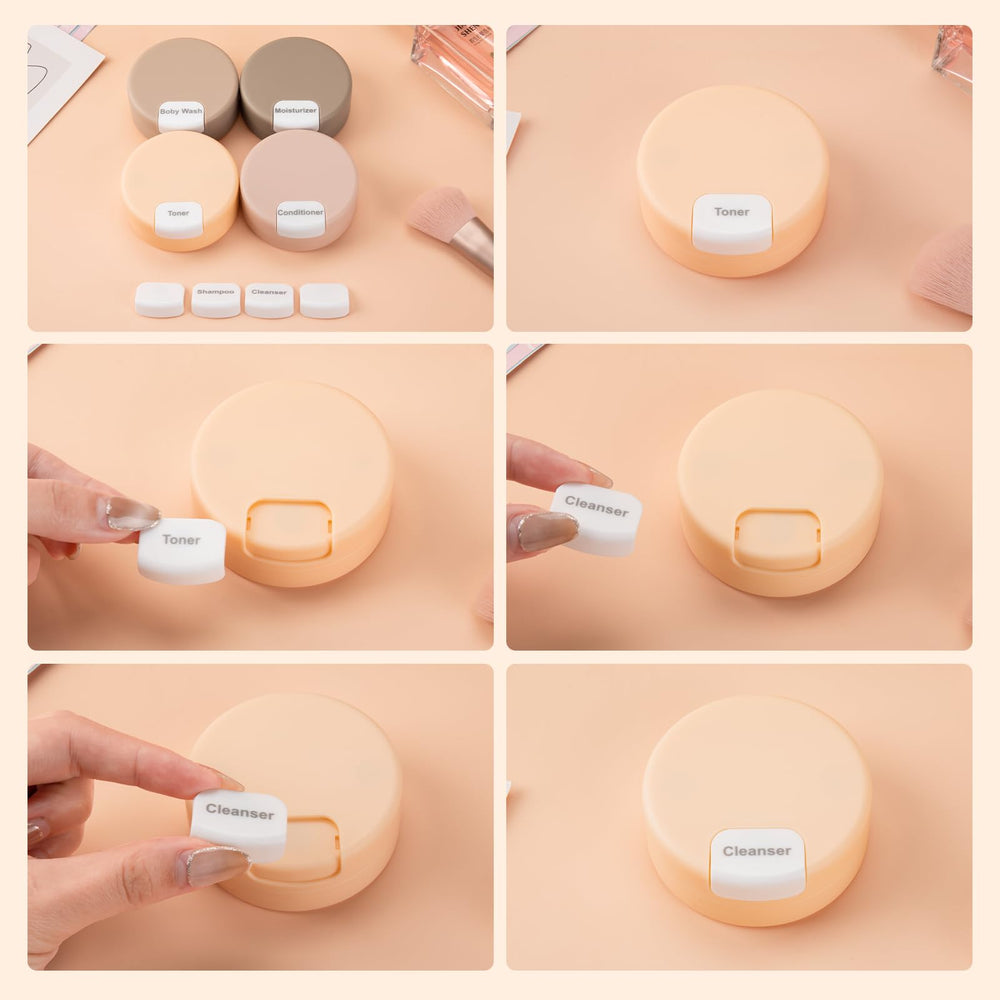 Gemice 4-pack travel set complements packing rituals with color and order.