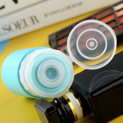 Gemice silicone travel bottles with wide opening for easy filling.