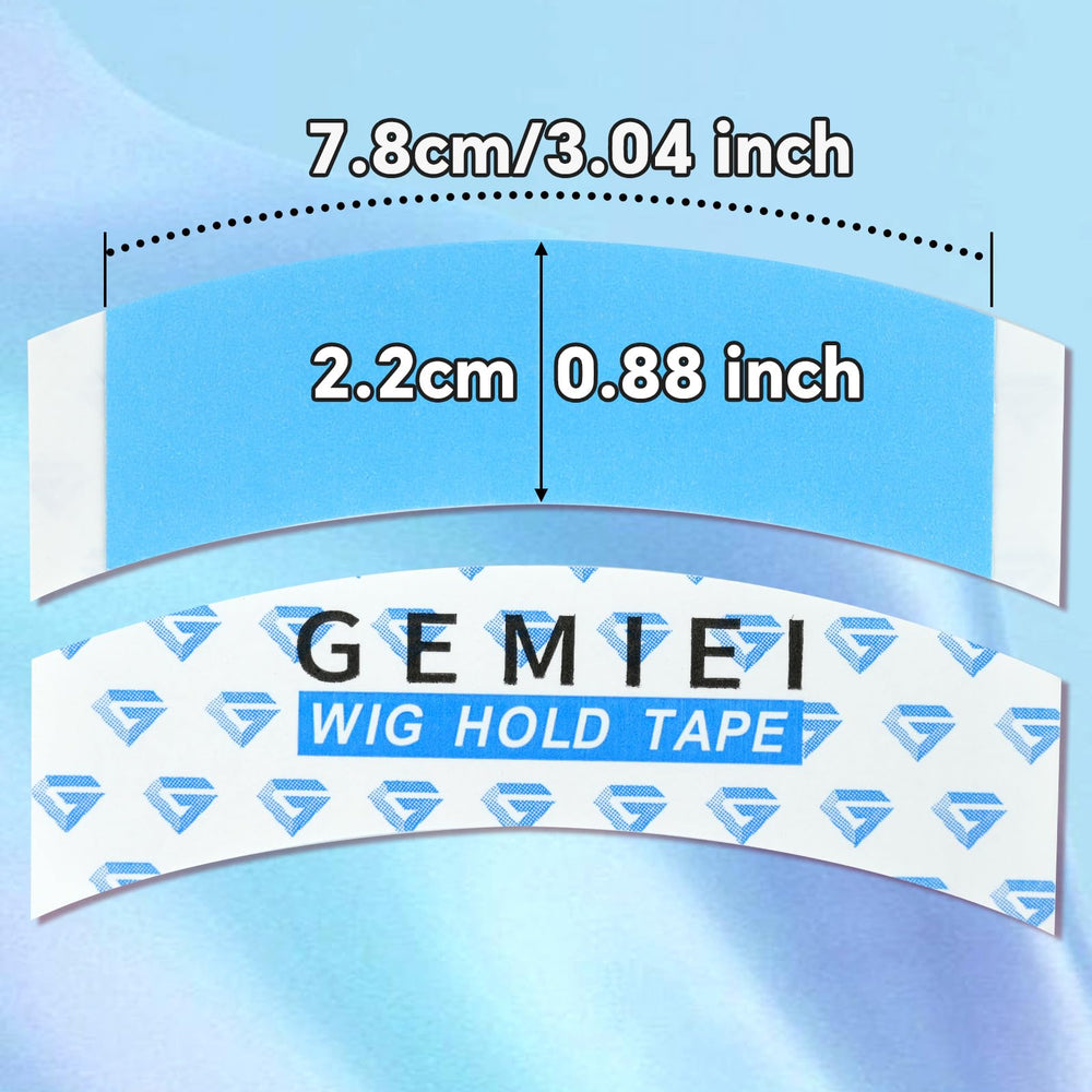 Gemiei wig tape provides strong hold for lace fronts and extensions.