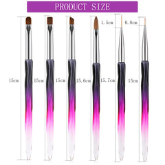 Gemsanva oval head brush supports smooth curves for elegant nail designs.