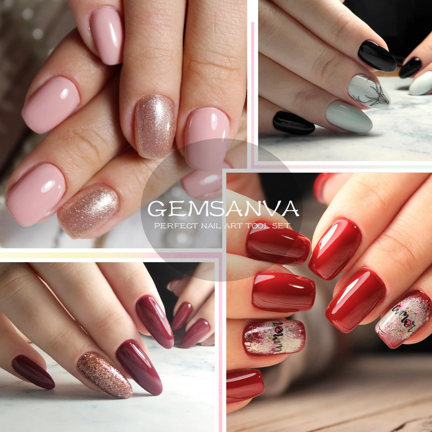 Gemsanva palette with a black rubber-coated finger hole for secure grip.