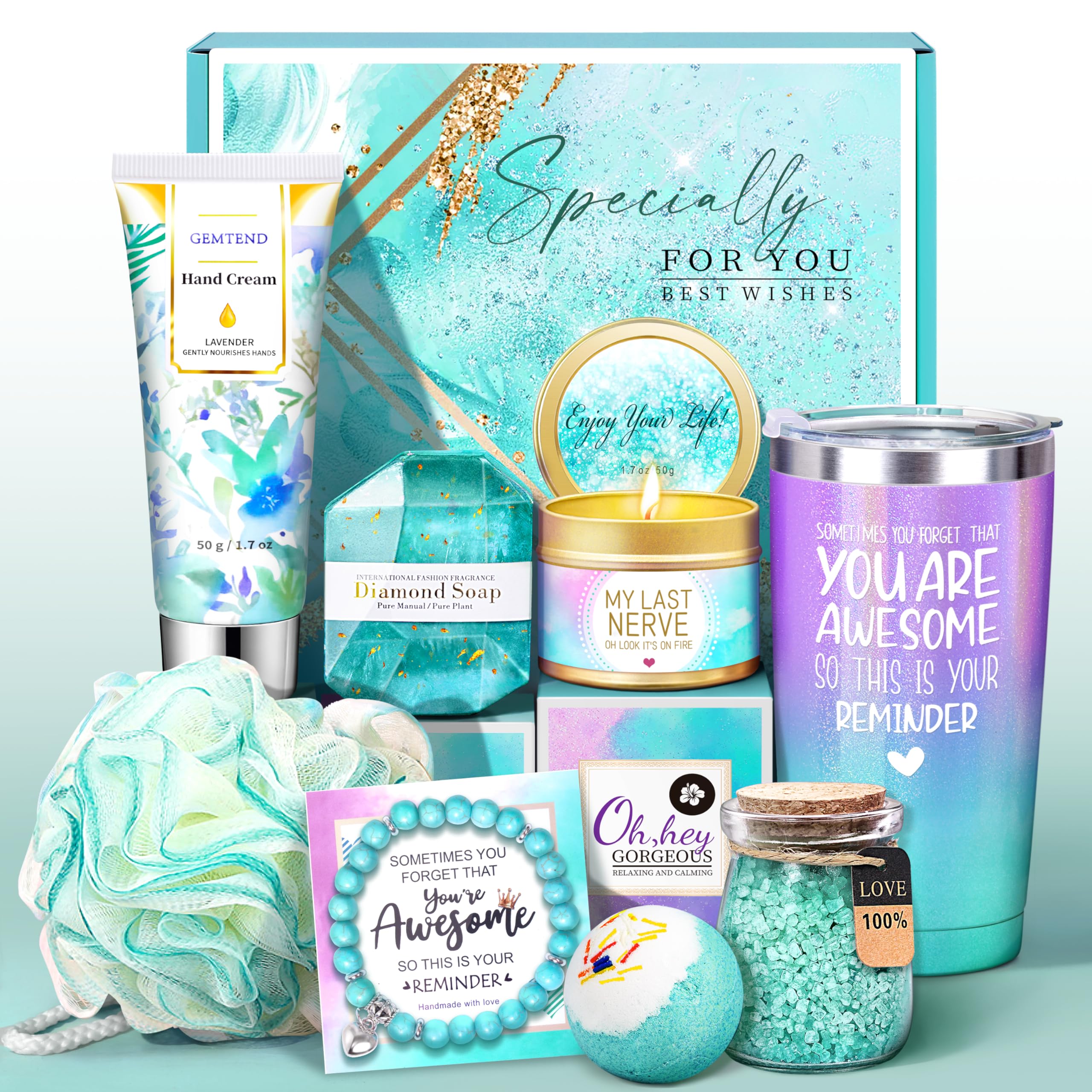 Cesta spa GEMTEND para regalo de cumpleaños: experiencia de autocuidado para ella.