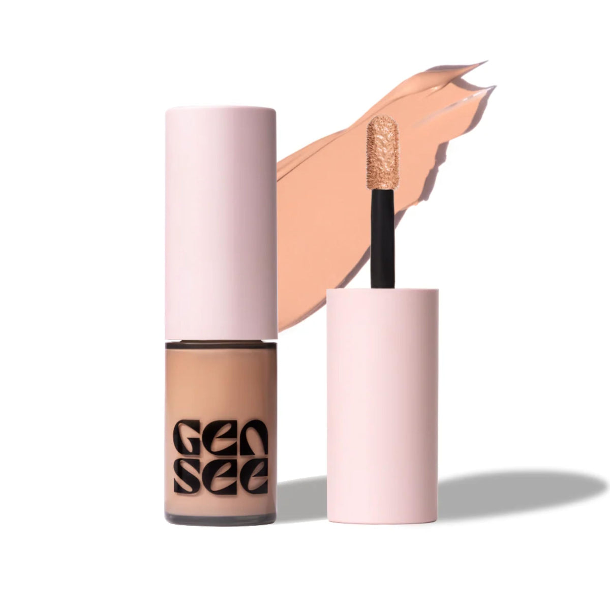 Gen See Mixed Media Matte Liquid Eyeshadow Linen tube shows rich color and long wear.