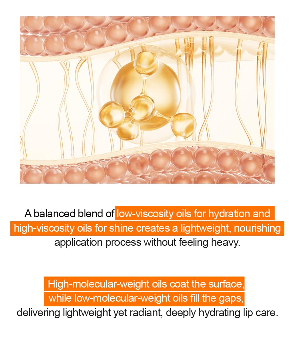 Genabelle labios brillantes con brillo ligero y apariencia natural